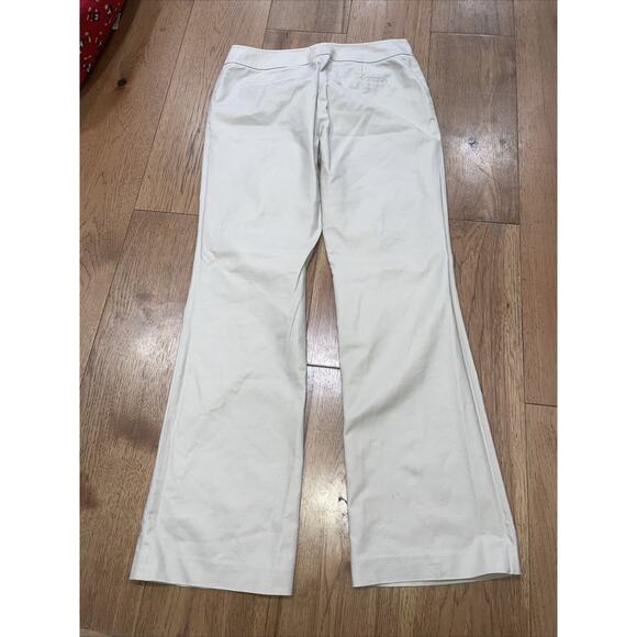 Halogen Women's Dress Pants Beige Straight Taylor Fit Mid Rise Pockets Size 10 - Picture 2 of 6